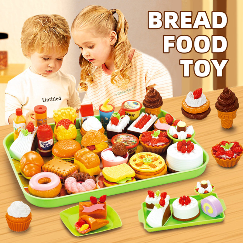 Topteng Dessert Ice Cream Bread Preschool Play Food | Wayfair